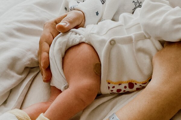 A baby in hospital